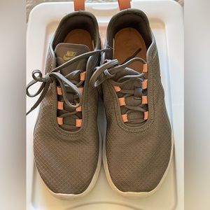 Gray white and peach color Nike Air